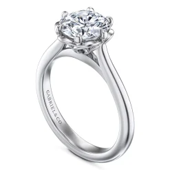 Online Gabriel & Co. Tiona - 14K White Gold Round Diamond Engagement Ring