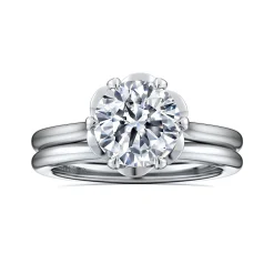 Online Gabriel & Co. Tiona - 14K White Gold Round Diamond Engagement Ring