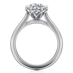 Clearance Gabriel & Co. Tiona - 14K White Gold Round Diamond Engagement Ring
