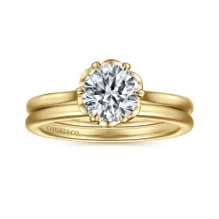 Online Gabriel & Co. Tiona - 14K Yellow Gold 6 Prong Round Diamond Engagement Ring