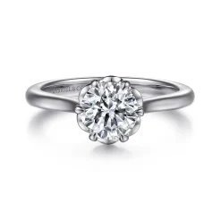 Outlet Gabriel & Co. Tiona - Platinum Round Diamond Solitaire Engagement Ring