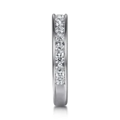 Sale Gabriel & Co. Toledo - 14K White Gold Channel Set Diamond Wedding Band - 0.75 ct