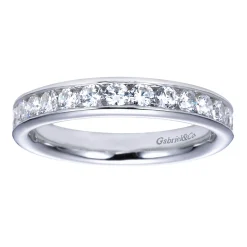 Sale Gabriel & Co. Toledo - 14K White Gold Channel Set Diamond Wedding Band - 0.75 ct