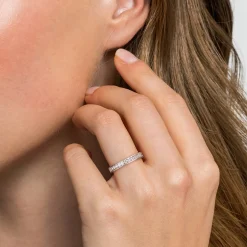 Hot Gabriel & Co. Toledo - 14K White Gold Channel Set Diamond Anniversary Band - 0.5 ct