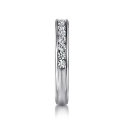 Hot Gabriel & Co. Toledo - 14K White Gold Channel Set Diamond Anniversary Band - 0.5 ct