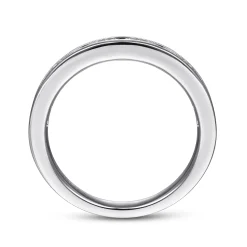 Best Gabriel & Co. Toledo - 14K White Gold Channel Set Diamond Wedding Band - 0.25 ct