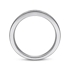 Gabriel & Co. Toledo - 14K White Gold Channel Set Diamond Wedding Band - 0.1 ct