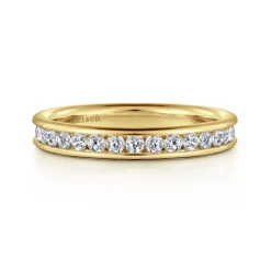 Online Gabriel & Co. Toledo - 14K Yellow Gold Channel Set Diamond Anniversary Band - 0.5 ct