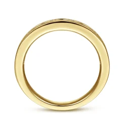 Clearance Gabriel & Co. Toledo - 14K Yellow Gold Channel Set Diamond Anniversary Band - 0.25 ct