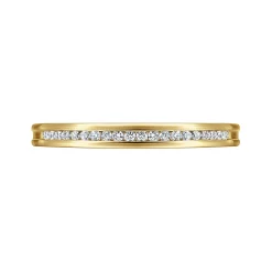 Best Gabriel & Co. Toledo - 14K Yellow Gold Channel Set Diamond Anniversary Band - 0.1 ct