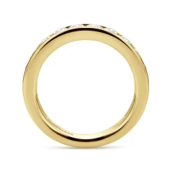 Clearance Gabriel & Co. Toledo - 14K Yellow Gold Channel Set Diamond Anniversary Band - 1.5 ct