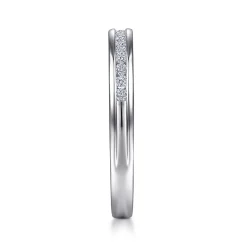 Gabriel & Co. Toledo - Platinum Channel Classic Diamond Ring Anniversary Band - 0.25 ct