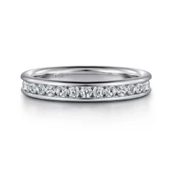 New Gabriel & Co. Toledo - Platinum Channel Set Diamond Anniversary Band - 0.5 ct