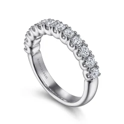Sale Gabriel & Co. Toulouse - 14K White Gold Diamond Wedding Band - 0.73 ct