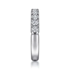 Sale Gabriel & Co. Toulouse - 14K White Gold Diamond Wedding Band - 0.73 ct