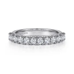 Sale Gabriel & Co. Toulouse - 14K White Gold Diamond Wedding Band - 0.73 ct