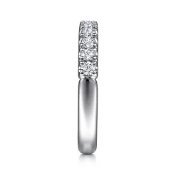 Sale Gabriel & Co. Toulouse - 14K White Gold Diamond Wedding Band - 0.5 ct