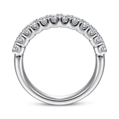 Sale Gabriel & Co. Toulouse - 14K White Gold Diamond Wedding Band - 0.5 ct