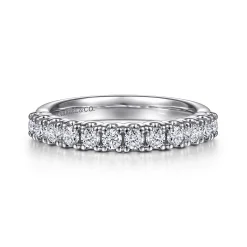 Sale Gabriel & Co. Toulouse - 14K White Gold Diamond Wedding Band - 0.5 ct