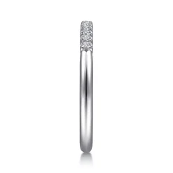 New Gabriel & Co. Toulouse - 14K White Gold Diamond Wedding Band - 0.13 ct