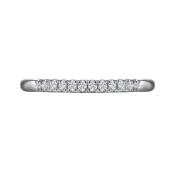 New Gabriel & Co. Toulouse - 14K White Gold Diamond Wedding Band - 0.13 ct