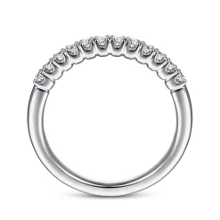 Online Gabriel & Co. Toulouse - 14K White Gold Diamond Wedding Band - 0.25 ct
