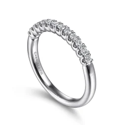 Online Gabriel & Co. Toulouse - 14K White Gold Diamond Wedding Band - 0.25 ct