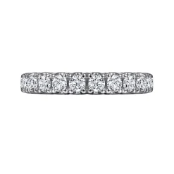 Outlet Gabriel & Co. Toulouse - 14K White Gold 12 Stone Diamond Wedding Band - 1.05 ct