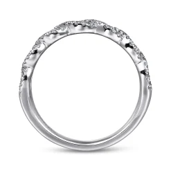 Outlet Gabriel & Co. Treviso - Platinum Twisted Diamond Anniversary Band - 0.2 ct