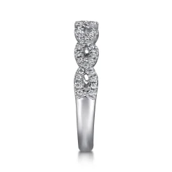 Outlet Gabriel & Co. Treviso - Platinum Twisted Diamond Anniversary Band - 0.2 ct