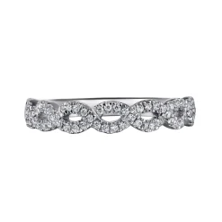 New Gabriel & Co. Treviso - Twisted-14K White Gold Twisted Diamond Anniversary Band - 0.2 ct