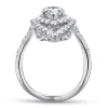 Outlet Gabriel & Co. Trinitaria - 14K White Gold Pear Shape Diamond Engagement Ring