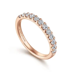 Clearance Gabriel & Co. Tula - 14K Rose Gold Diamond Anniversary Band - 0.75 ct