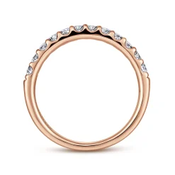 Clearance Gabriel & Co. Tula - 14K Rose Gold Diamond Anniversary Band - 0.75 ct
