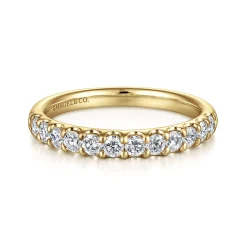 New Gabriel & Co. Tula - 14K Yellow Gold Diamond Anniversary Band - 0.75 ct