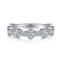 Sale Gabriel & Co. Turin - 14K White Gold Diamond Anniversary Band - 1 ct