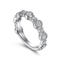Sale Gabriel & Co. Turin - 14K White Gold Diamond Anniversary Band - 1 ct