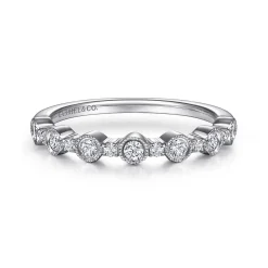 Hot Gabriel & Co. Turin - 14K White Gold Diamond Anniversary Band - 0.25 ct