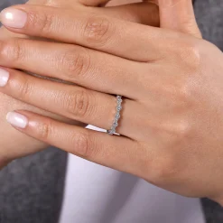 Hot Gabriel & Co. Turin - 14K White Gold Diamond Anniversary Band - 0.25 ct