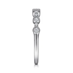 Hot Gabriel & Co. Turin - 14K White Gold Diamond Anniversary Band - 0.25 ct