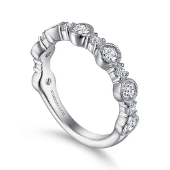 Clearance Gabriel & Co. Turin - 14K White Gold Diamond Anniversary Band - 0.7 ct