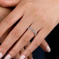 Clearance Gabriel & Co. Turin - 14K White Gold Diamond Anniversary Band - 0.7 ct
