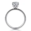 Best Gabriel & Co. Twain - 14K White Gold Cushion Cut Diamond Engagement Ring