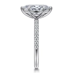 Online Gabriel & Co. Twain - 14K White Gold Marquise Shape Diamond Engagement Ring