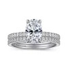 Sale Gabriel & Co. Twain - 14K White Gold Oval Diamond Engagement Ring
