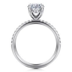 Online Gabriel & Co. Twain - 14K White Gold Oval Diamond Engagement Ring