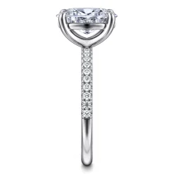 Online Gabriel & Co. Twain - 14K White Gold Oval Diamond Engagement Ring