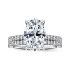 Hot Gabriel & Co. Twain - 14K White Gold Oval Diamond Engagement Ring
