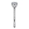 Outlet Gabriel & Co. Twain - 18K White Gold Round Diamond Engagement Ring