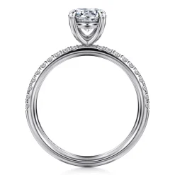Online Gabriel & Co. Twain - 14K White Gold Round Diamond Engagement Ring